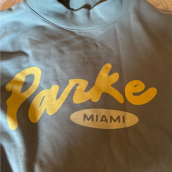 Parke sky blue Miami fleece mock neck small medium - Picture 6 of 11